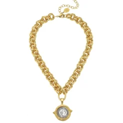 Mixed Metal Coin Necklace|Susan Shaw Best
