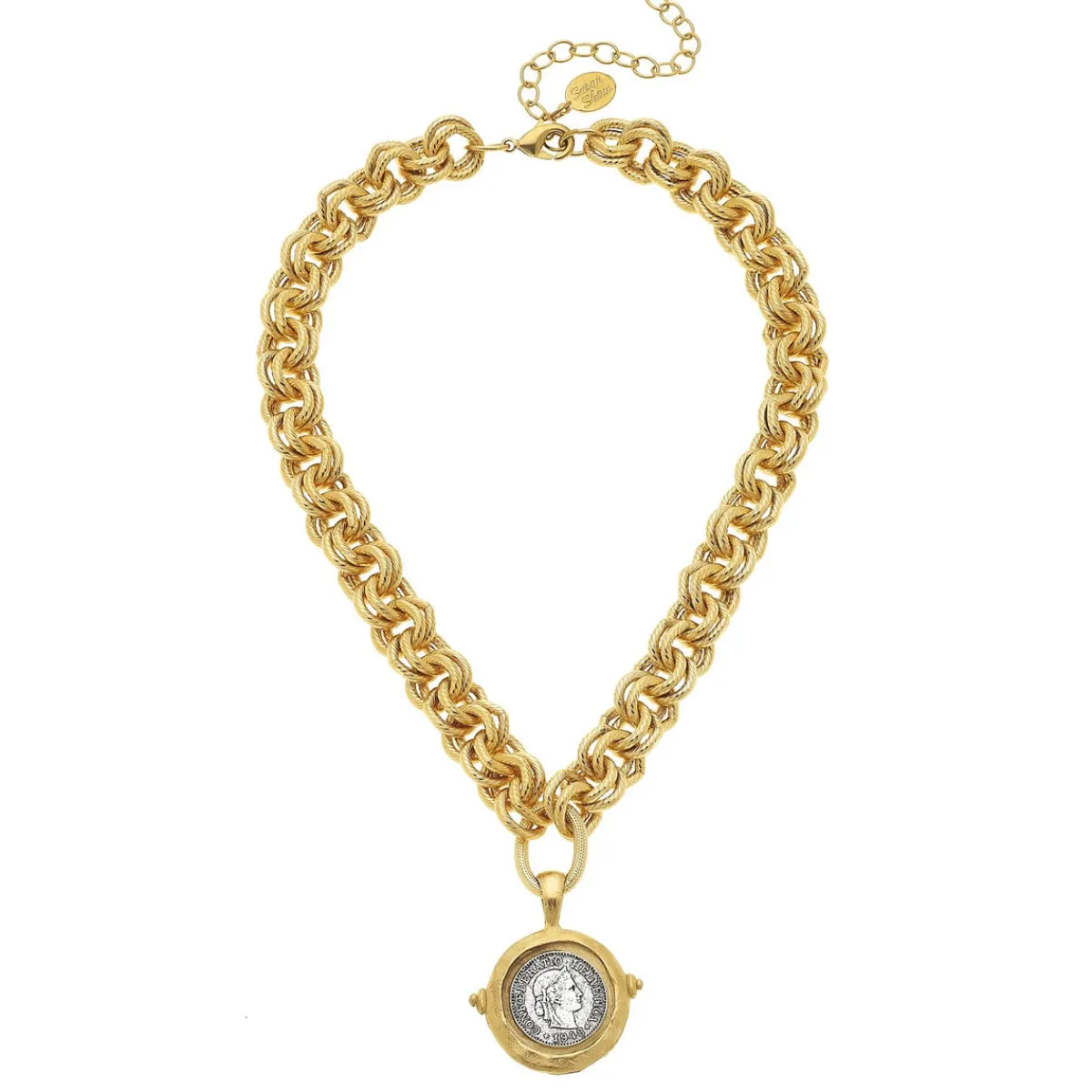 Mixed Metal Coin Necklace|Susan Shaw Best