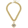 Mixed Metal Elephant Intaglio Necklace|Susan Shaw Sale