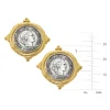 Mixed Metal French Franc Coin Studs|Susan Shaw Sale