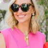 Monstera Paperclip Necklace|Susan Shaw Discount