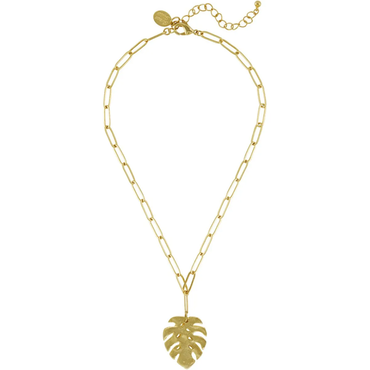 Monstera Paperclip Necklace|Susan Shaw Discount