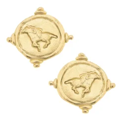 Mustang Intaglio Studs|Susan Shaw New