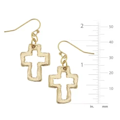 Open Cross Earrings|Susan Shaw Clearance