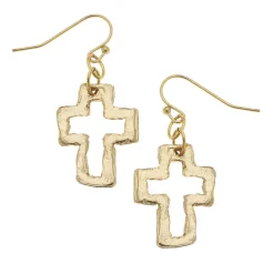 Open Cross Earrings|Susan Shaw Clearance