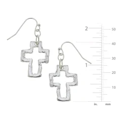 Open Cross Earrings|Susan Shaw Clearance