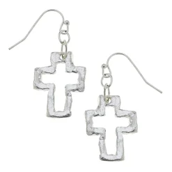 Open Cross Earrings|Susan Shaw Clearance