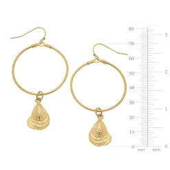 Oyster Drop Hoops|Susan Shaw Hot