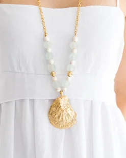 Oyster Sea Glass Necklace|Susan Shaw Discount