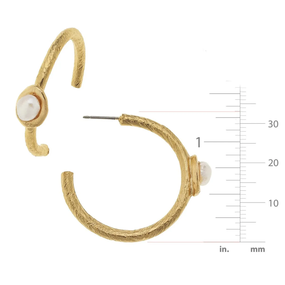 Pearl Accent Hoops|Susan Shaw Best