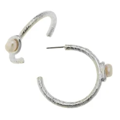 Pearl Accent Hoops|Susan Shaw Best