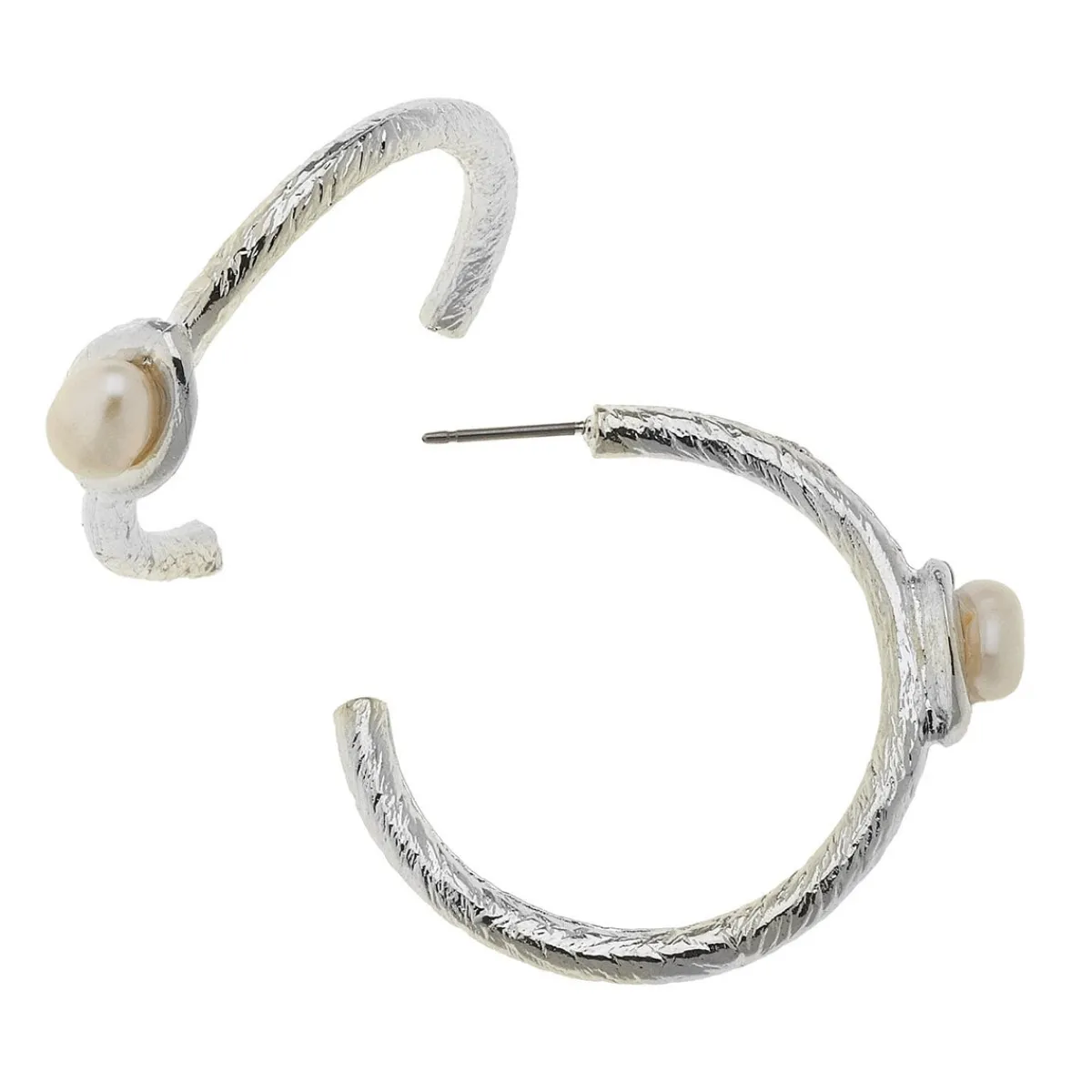 Pearl Accent Hoops|Susan Shaw Best