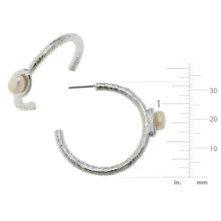 Pearl Accent Hoops|Susan Shaw Best
