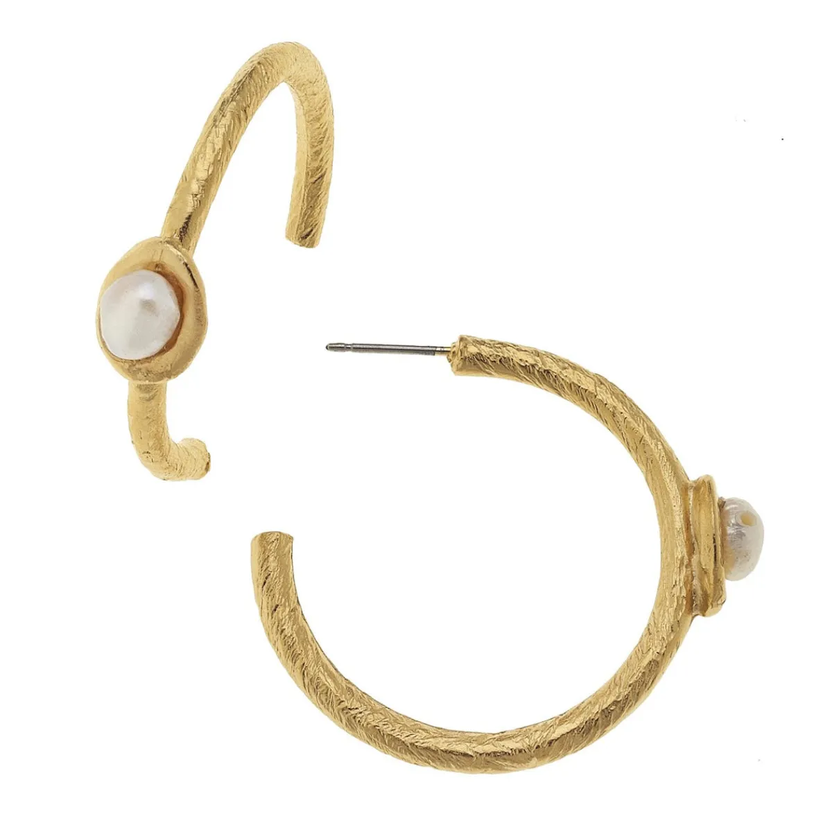 Pearl Accent Hoops|Susan Shaw Best
