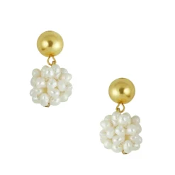 Pearl Cluster Drop Margaret Earrings|Susan Shaw New