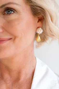 Pearl Cluster Oyster Drops|Susan Shaw Clearance