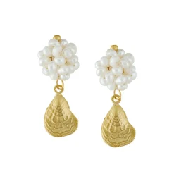 Pearl Cluster Oyster Drops|Susan Shaw Clearance