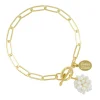 Pearl Cluster Paperclip Bracelet|Susan Shaw New