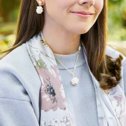 Pearl Cluster Paperclip Necklace|Susan Shaw New