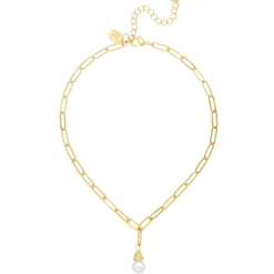 Pearl Paperclip Necklace|Susan Shaw Clearance