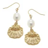 Pearl + Scallop Drop Earrings|Susan Shaw Online