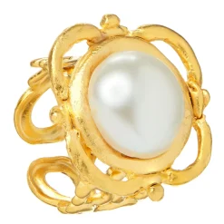 Pearl Scroll Ring|Susan Shaw Online