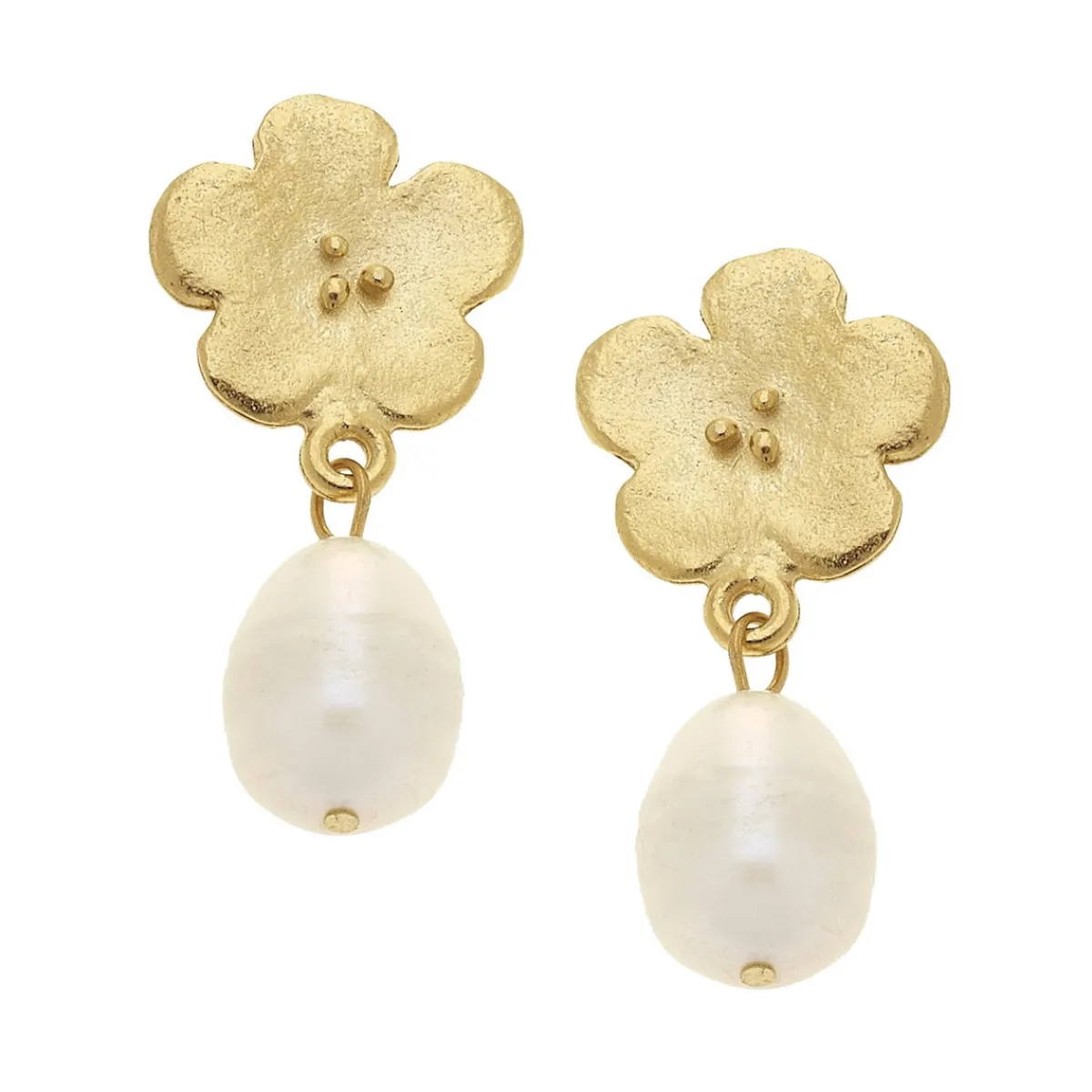 Poppy Pearl Drop Earrings|Susan Shaw Discount