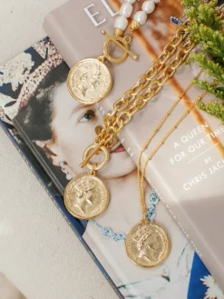 Queen Elizabeth Coin Dainty Necklace|Susan Shaw New