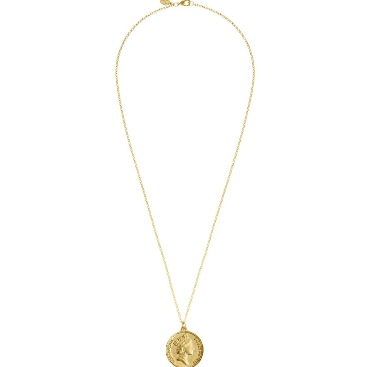 Queen Elizabeth Coin Long Necklace|Susan Shaw Online