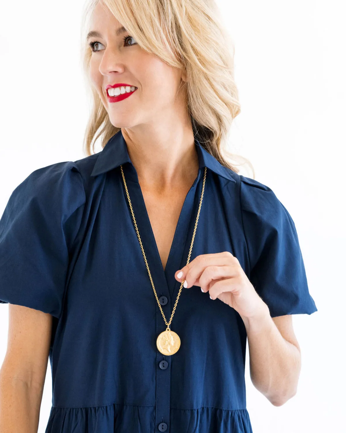 Queen Elizabeth Coin Long Necklace|Susan Shaw Online