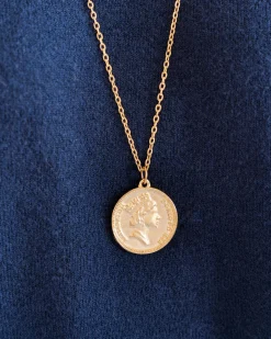 Queen Elizabeth Coin Long Necklace|Susan Shaw Online
