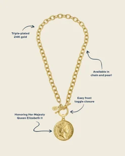 Queen Elizabeth Coin Necklace|Susan Shaw Outlet