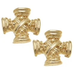 Regal Cross Studs|Susan Shaw Discount