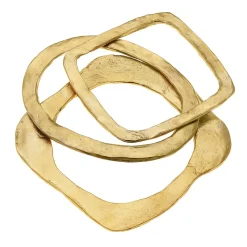 Set of 3 Hammered Bangles|Susan Shaw Discount