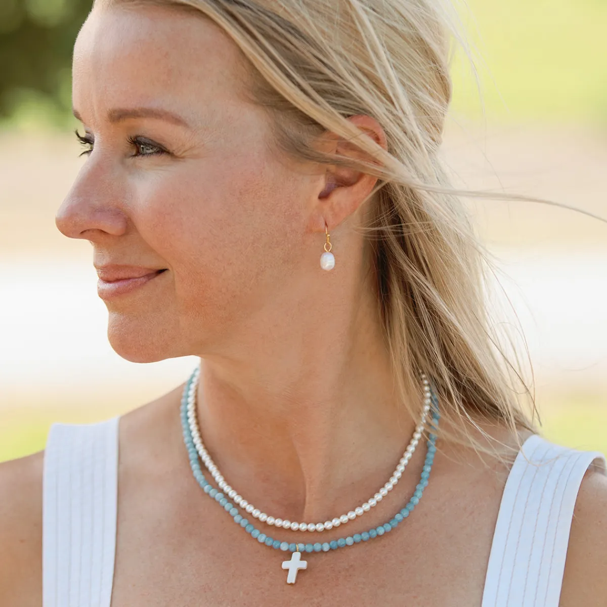 Small Freshwater Pearl Drop Earrings|Susan Shaw Sale