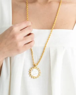 Sophie Long Engraved Bee Necklace|Susan Shaw Discount