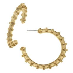 Studded Hoops|Susan Shaw Outlet