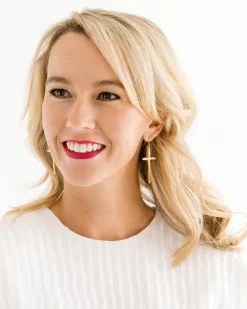 Tall Cross Earrings|Susan Shaw Discount