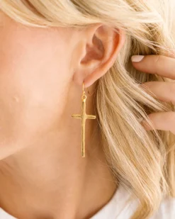 Tall Cross Earrings|Susan Shaw Discount