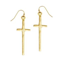 Tall Cross Earrings|Susan Shaw Discount