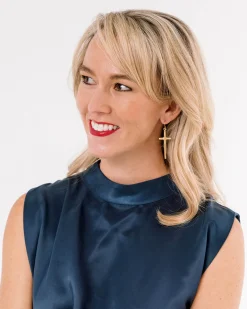 Tall Cross Earrings|Susan Shaw Discount