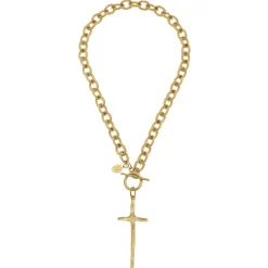 Tall Cross Toggle Necklace|Susan Shaw Outlet