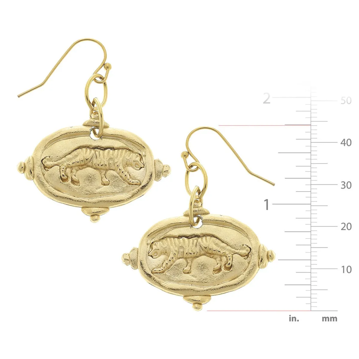 Tiger Intaglio Earrings|Susan Shaw Best