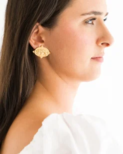 Tiger Intaglio Studs|Susan Shaw Sale