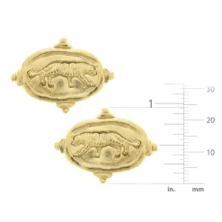 Tiger Intaglio Studs|Susan Shaw Sale