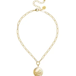 Tobacco Leaf Paperclip Necklace|Susan Shaw Outlet