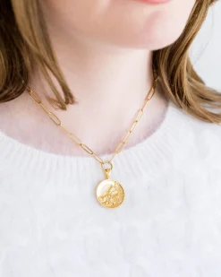 Tobacco Leaf Paperclip Necklace|Susan Shaw Outlet