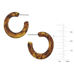 Tortoise Flat Hoops|Susan Shaw Clearance