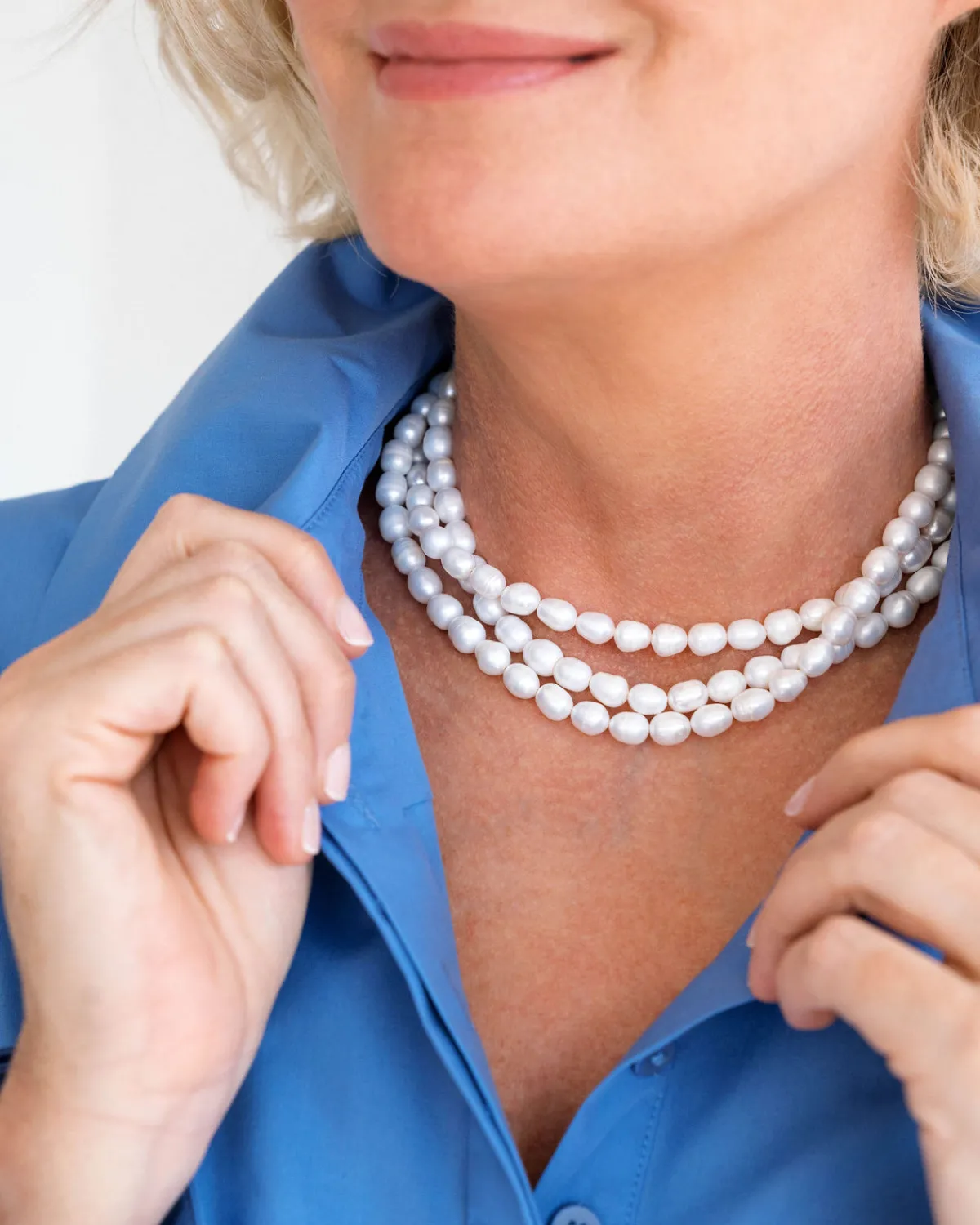 Triple Strand Pearl Necklace|Susan Shaw Online