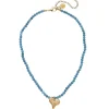 Turquoise Heart Beaded Necklace|Susan Shaw Best